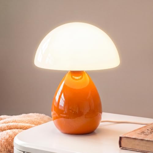 Dawnwake Mushroom Lamp Table Lamp for Bedroom-Small Desk Table Lamps,Orange by Dawnwake