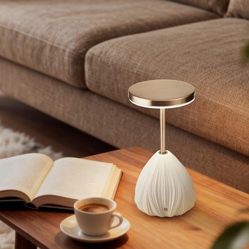 RONDURE Ceramic Cordless Rechargeable Touch Dimmable Table Lamp - Image 4