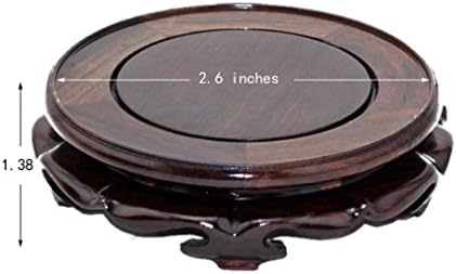 GOLDY&WENDY Rosewood Flat Circular Display Stand (2.6" Inside Diameter, 1 Pack) - Image 2