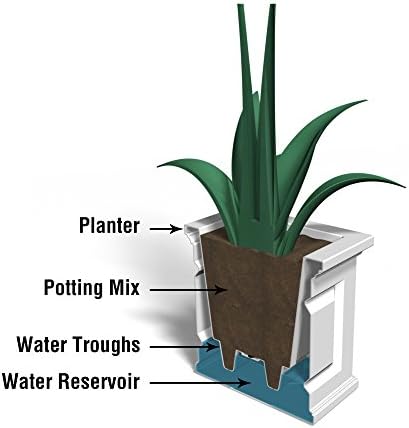 Mayne 5865-C Nantucket Polyethylene Planter, 16" x 16", Clay - Image 5