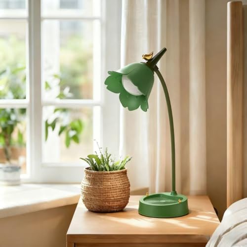magical JD LED Desk Lamp Cordless Table Light Adjustable Gooseneck Dimmable Touch Rechargeable Battery Eye-Caring Night Light for Kids,Mini Cute Lamp for College Dorm Bedroom Reading - Image 5