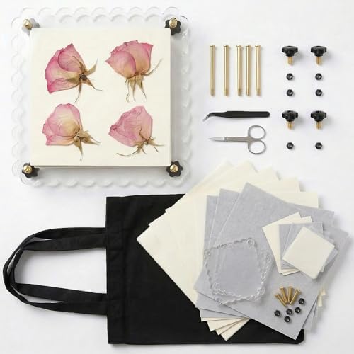 Hwabelle 11x11 Flower Press Kit for Wedding Bouquets, Includes AI Designer by Unknown