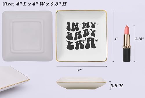 New Mom Present - Mother to Be - In My Baby Era - Shower Gift - Newborn Announcement - Christmas Decor - Ceramic Jewelry Tray Trinket Holder Ring Dish - Image 5