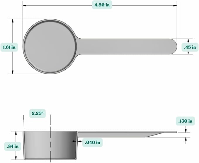 1.5 Tbsp (23 mL) Long Handle Scoop for Coffee, Protein Powder, Pet Food, Spices, Grains, Dry Goods – Food-Grade BPA-Free Plastic Measuring Spoon (Pack of 10)