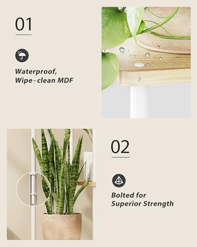 GENTINGBRO Corner Plant Stand Indoor Tall Plant Stand White 5 Tier - Image 6