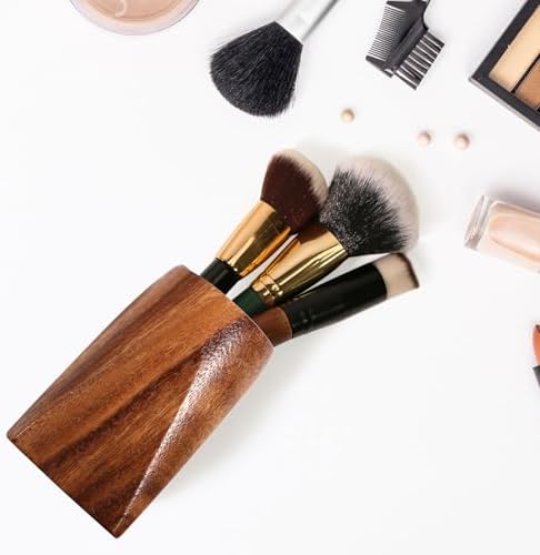 Acacia Wooden Pen Pencil Holder for Desk, Multi-purpose Pencil Cup for Office/School/Home, Pen Organizer Desk Accessories, Also Suitable for Makeup Brush Holder - Image 6