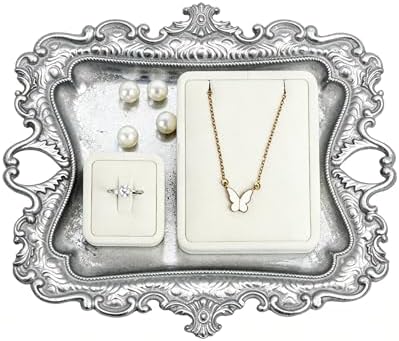 Funly mee 8 x 7 Vintage Sliver Jewelry Tray, Ring Holder by Funly+mee