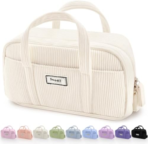 Sooez Large Pencil Case Pouch, Extra Big Pencil Bag with 5 Compartments by Sooez