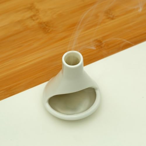 Modern Ceramic Palo Santo Holder & Burner –Mini Chiminea for Cone & Candle - Image 5