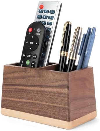 Walnut Pencil Holder Wood Pen Holder for Desk Multiple-Use by Sakulaya