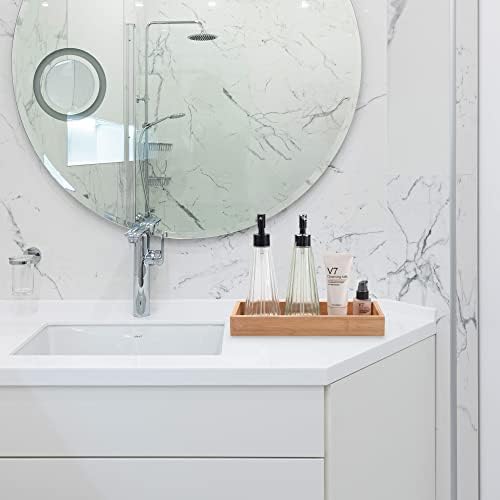 Bamboo Bathroom Tray, Bathroom Vanity Tray, Bathroom Trays for Counter, Toilet Tank Tray, Toilet Basket for Organizing (11.8 x 4.5 x 1.6 inch) - Image 5