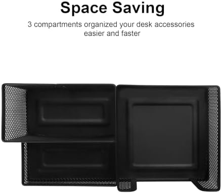 Comix 6 Packs Mesh Pen Holder, Desk Organizer for Home Office, Black - Image 6