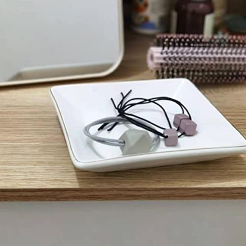 HANKOR Ceramic Jewelry Dish Tray, Decorative Trinket Tray Holder for Ring Earring Key, Gift for Women Girls, 4.7inch, White - Image 6