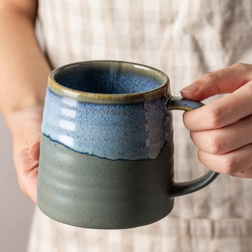 15.5oz Large Heavyweight Ceramic Mug, Reactive (Blue-Grey) - Image 2