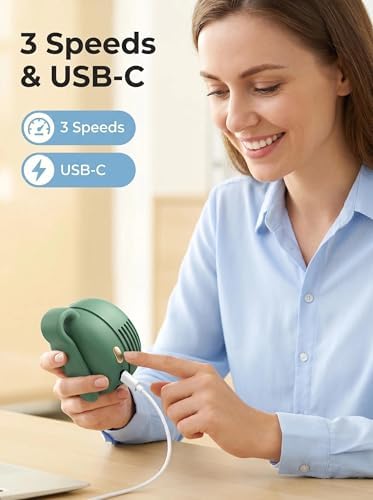 Portable Silent Mini Bladeless Fan Clip On, Small Fan Clip on for Shirt & Waist, Adjustable 3-Speed Suspended Whirlwind Fans, For Outdoor & Travel & Office, Travel Accessories, Gift (Orange) - Image 6