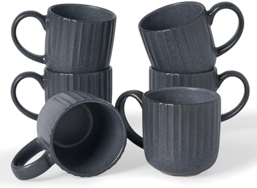 famiware Coffee Mugs Set of 6, Starlight 11 oz Mug Cups Set with Handle by Famiware