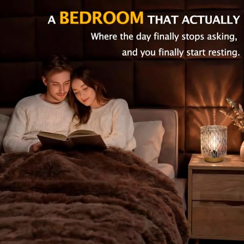 ULAROOM Battery Operated Table Lamp,Cordless Small Accent lamp, Clear - Image 2