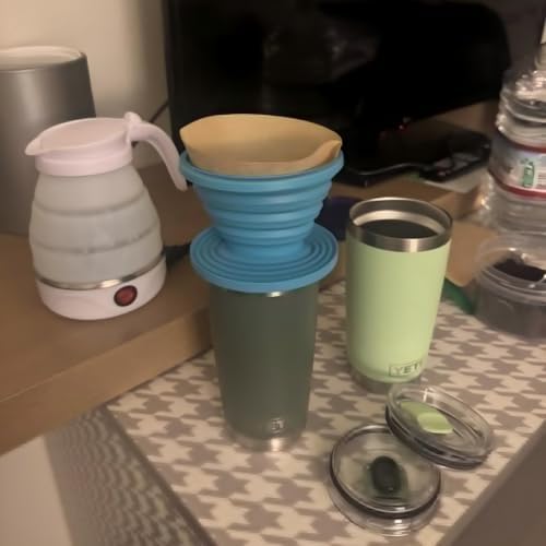 Collapsible Coffee Dripper Filter Reusable with 5 Paper Filters - Image 7