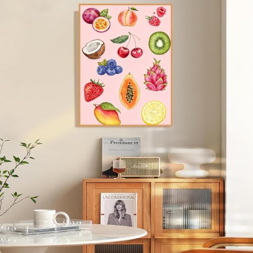 Pink Fruit Diamond Art Kits for Adults Diamond Painting Kit for Beginner - Image 3