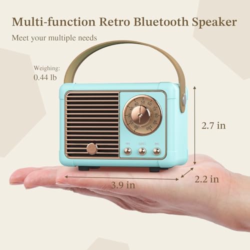 PRUNUS J-999 Retro Bluetooth Speaker,Vintage Decor Mini Wireless Speaker - Image 6