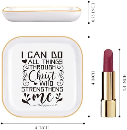 Christian Gifts for Women Bible Verse Jewelry Dish, Religious Gift for Her - Image 3