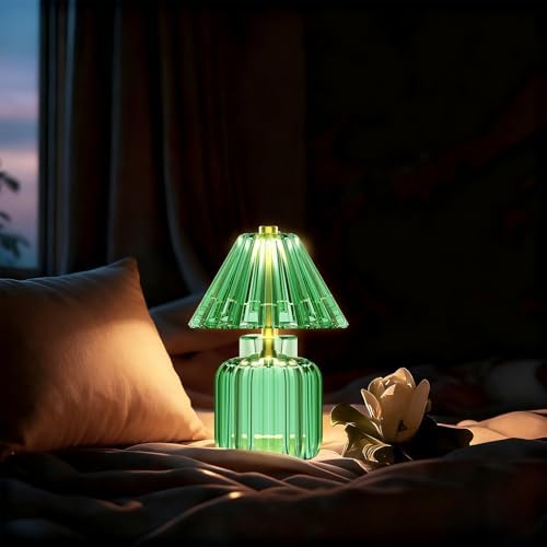 Small Battery Operated Lamp with Timer, Jelly Green - Image 5