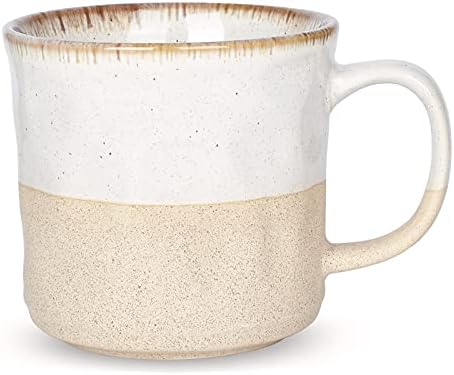 Bosmarlin Large Ceramic Coffee Mug, White Big Tea Cup for Office and Home, 18 Oz, Dishwasher and Microwave Safe, 1 PCS (White, 1) by Bosmarlin
