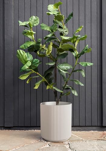 Veradek Demi 20 in. Round White Plastic Planter DMV20W - Image 4
