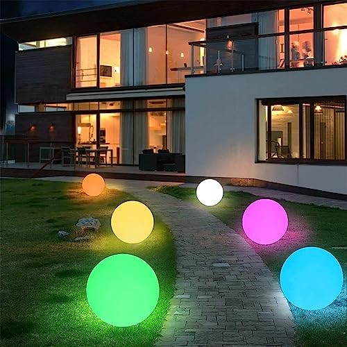 Glowing LED Ball Light, 12-inch RGB Color Changing Globe Orb Night Lamp - Image 6