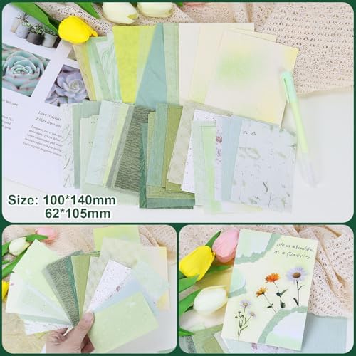 Koqye 131PCS Scrapbook Paper Pack & Junk Journal Kit (Botanical Sage) - Image 4
