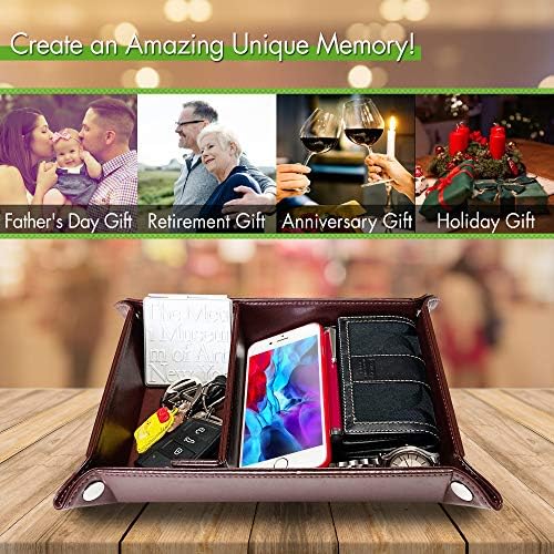 Valet Tray for Men and Women - PU Leather Nightstand Organizer with Desk Catchall Tray, Dresser Box for Keys, Jewelry - Image 5
