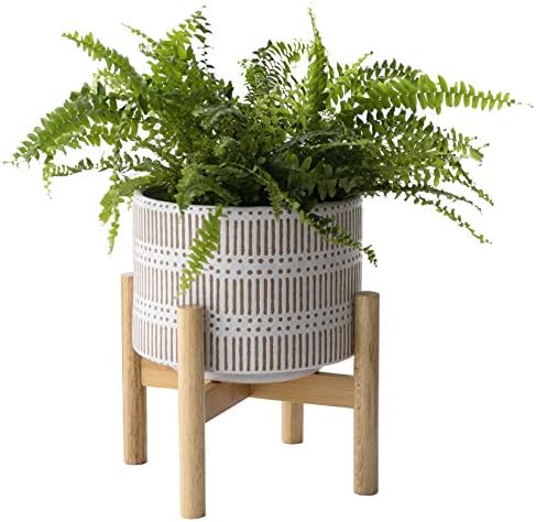 LA JOLIE MUSE Ceramic Planter for Plant, 7.3 Inch Indoor Planter with Stand by LaJol%C3%ADeMuse
