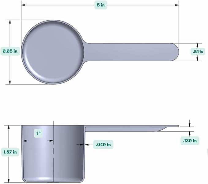 106 mL (106 CC | 3.58 Oz.) Long Handle Scoop for Coffee, Protein Powder, Pet Food, Spices, Grains, Dry Goods – Food-Grade BPA-Free Plastic Measuring Spoon (Pack of 100)