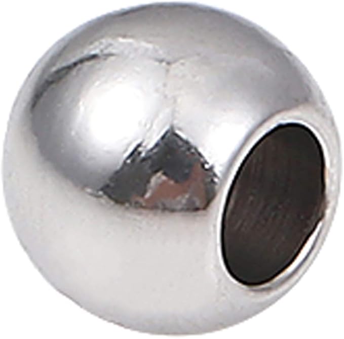 Stainless Steel Spacer Beads 5x4mm Round Loose Charm Caps Beads for DIY Jewelry Making 100pcs with 2.5mm Hole