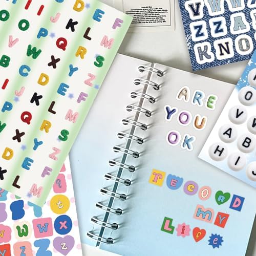 2600Pcs Magazine Letter Stickers Book for Scrapbook Album, Vintage Ransom Alphabet Stickers for Journaling, Scrapbook Supplies and Book Decor with 40 Sheets Pre-Cut Viny - Image 6