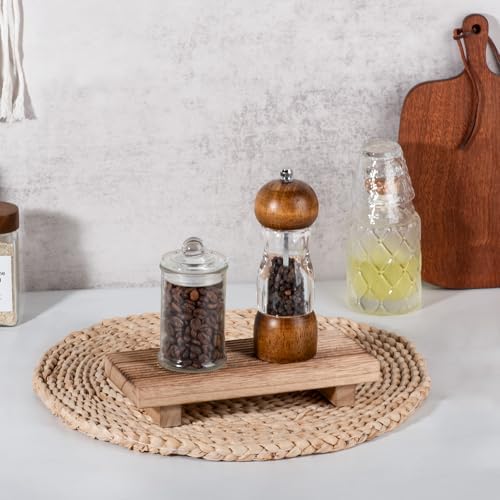 Bathroom Sink Tray Wood Riser Display Kitchen Decor Soap Holder, Brown - Image 2