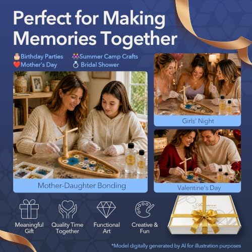 Auraeve All-in-One DIY Resin Craft Kit - Flower Jewelry Stand for Adults - Image 4