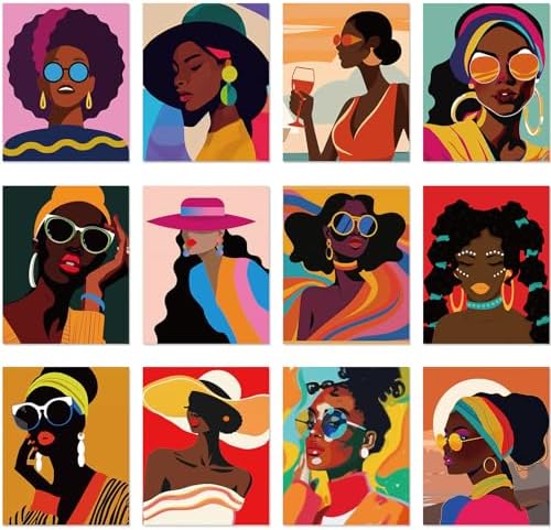 Ctosree 12 Pcs Pre Drawn Canvas for Painting,Cool Art Style,8 x 10 Inch by Ctosree