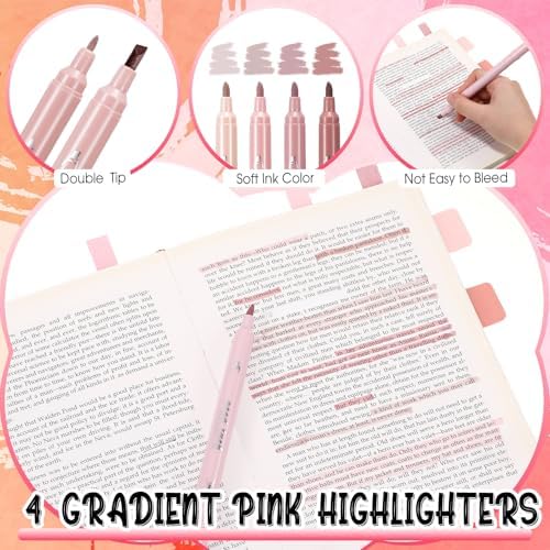38pcs Aesthetic Office Supplies Kit, Pink Color, Classic - Image 5