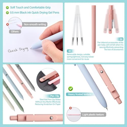 Jutom 39 Pcs Aesthetic Book Annotation Kit,Khaki,Cute Style - Image 4