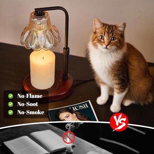 Candle Warmer Lamp with Timer and Dimmer-Candle Warming Lamp for House Warming Gifts,Brithday Gifts for Women Mom,Adjustable Height for Wax Warmer Lamp,Home Decor - Image 3