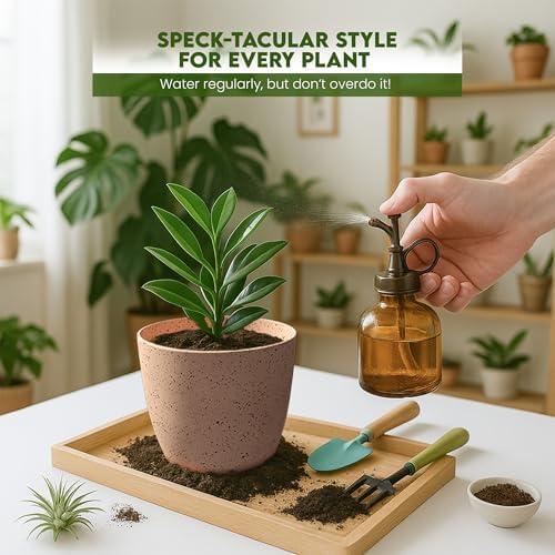 Plant Pots Indoor with Drainage 5 Pack Multisize Planters Spotty Peach Pink - Image 4