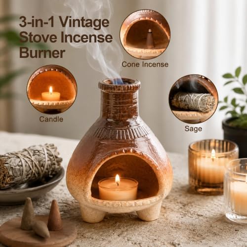 Palo Santo Holder, Mini Ceramic Incense Burner, Handmade Heat Resistant Incense Holders, Elegant Sage Burner for Sage, Aromatherapy, Yoga, Meditation and Home Decor - Image 4
