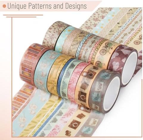 Mr. Pen- Washi Tape Set, 21 Rolls, Assorted Sizes, 5 Yards/Roll - Image 3