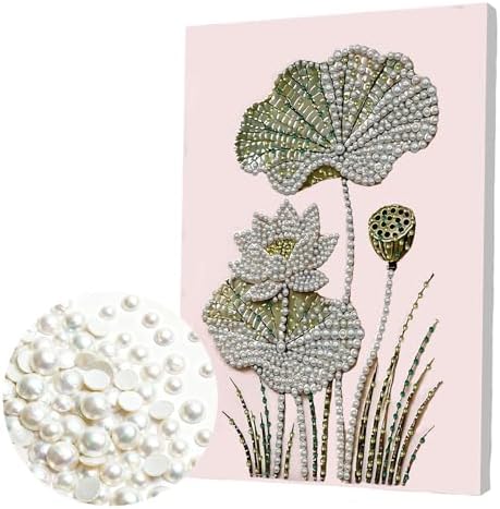 DIY Pearl Painting with Frame, Creative Design, Handmade Stress-Relieving Home Wall Decoration, Includes Frame and Tools-Flowers-3 - Image 6