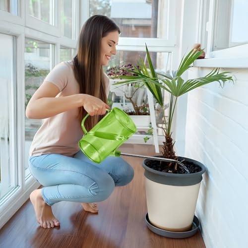 Plastic Watering Can - Small with Long Spout - 1/4 Gallon - 32 Oz - Green - Image 6