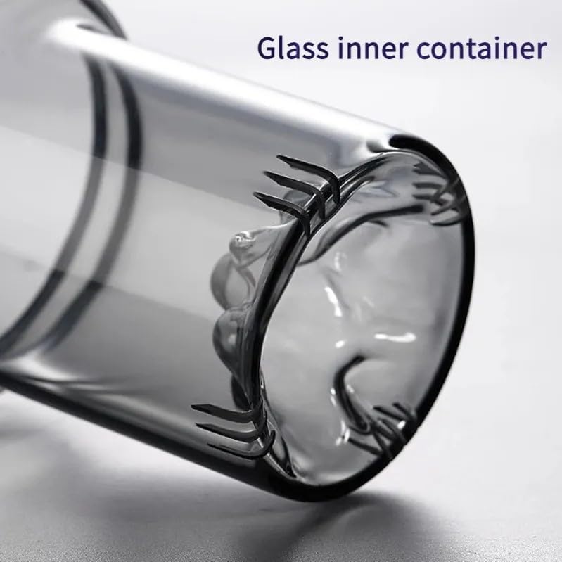 SHUWEICAO-Glass Tea Cup with Infuser and Lid, 17oz/500ml Hand-blown Borosilicate Glass Tea Mugs for Loose Leaf Tea. Gifts for Men (Landscape View Mark) - Image 4