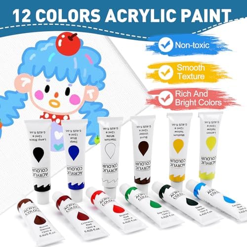 ESRICH 52PCS Acrylic Painting Kits for Adults and Couples - Image 3