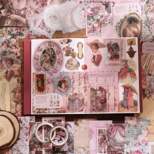 140-Count Vintage Crafting Kit - Aesthetic Supplies for DIY Projects and Journals - Image 7