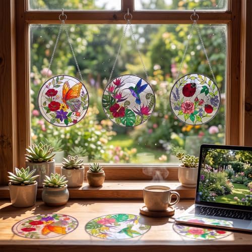 36 Pcs Suncatchers Crafts Kit DIY Paint Art,Insect - Image 5